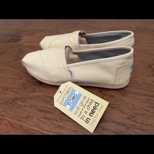 Ivory Glitter Toms Shoes